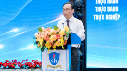 Bộ trưởng Bộ GD&ĐT Hoàng Minh Sơn phát biểu khai mạc Hội nghị Giáo dục đại học năm 2026. Ảnh: M.Tùng.